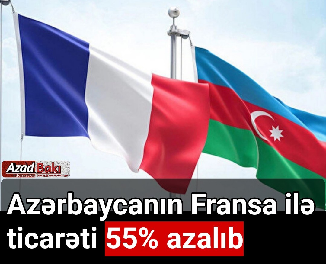 Azərbaycanın Fransa ilə ticarəti 55 faiz azalıb