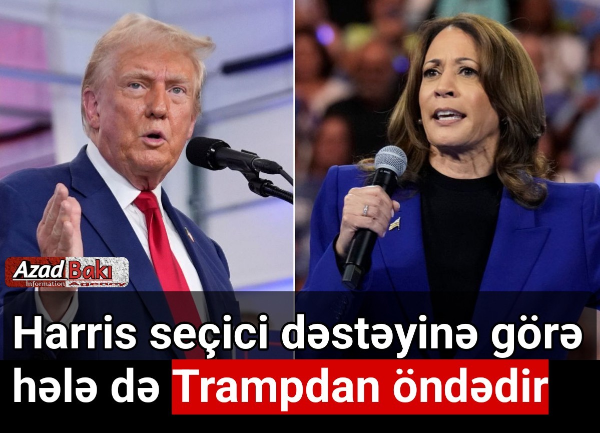 Harris seçici dəstəyinə görə hələ də Trampdan öndədir