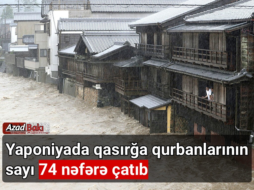 Yaponiyada qasırğa qurbanlarının sayı 74-ə çatıb